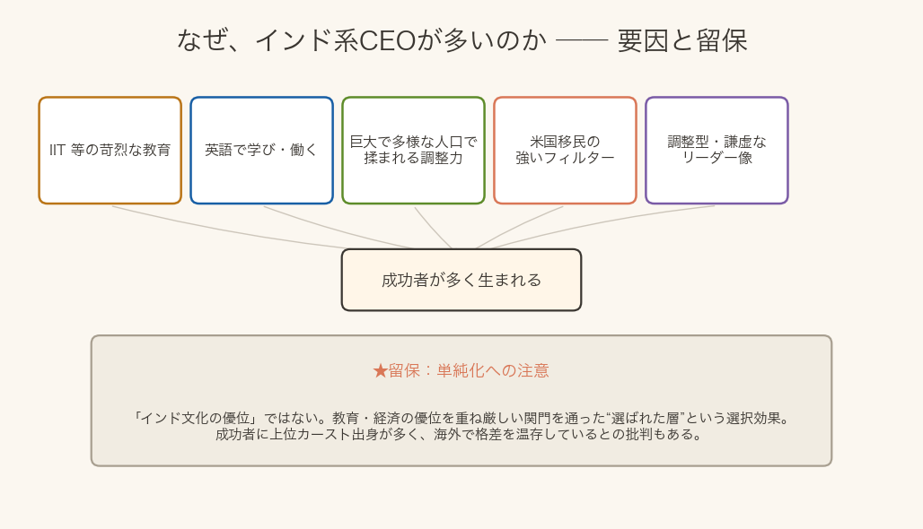 なぜインド系CEOが多いか・要因と留保