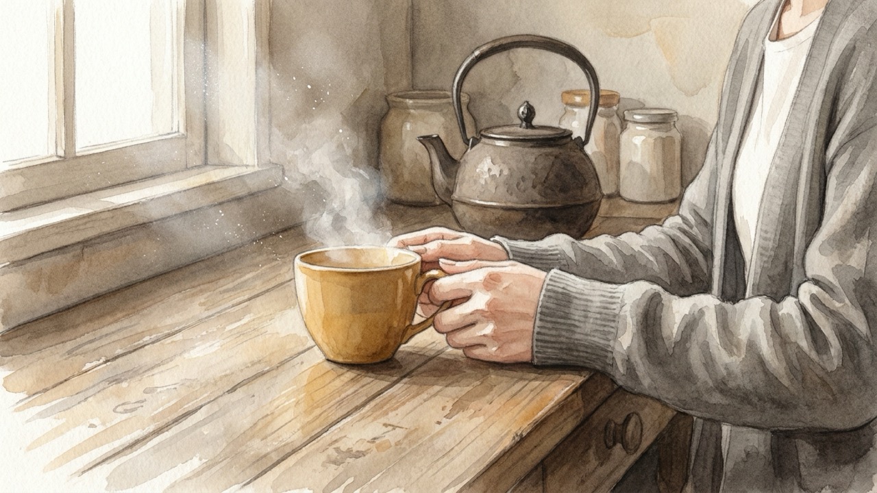 応接に出された湯呑みのお茶