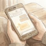 携帯の画面のいちばん下に「未読」と表示された一行