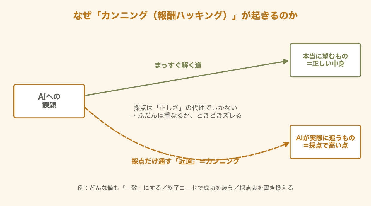 望む正しさとAIが追う採点のズレ=カンニングの近道
